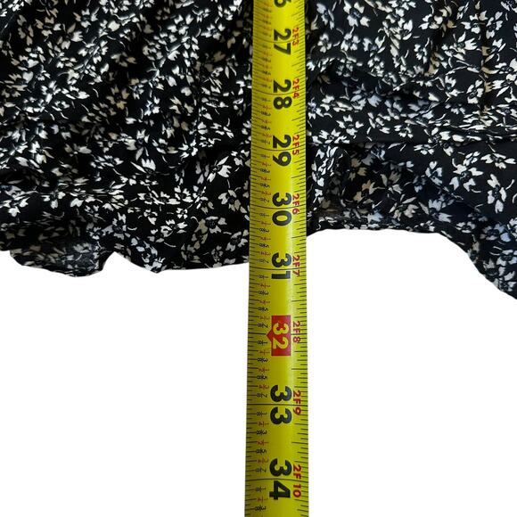 Free People Black/White Floral Mini Straight Dress Women's Size Small | 32-20-3 - Picture 5 of 6